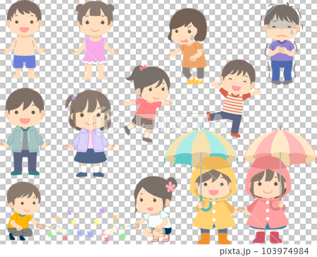 Child illustration set 103974984