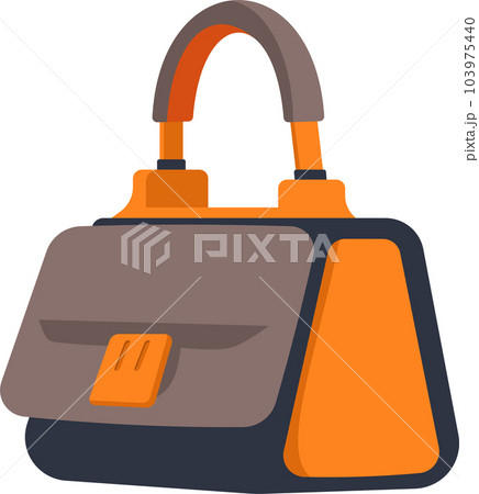 Leather handbag, travel bag, suitcase flat style cartoon illustration. 103975440