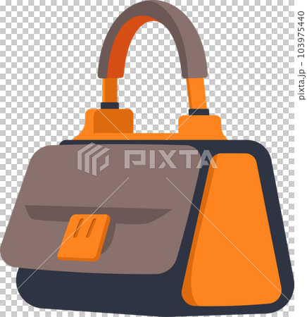 Leather handbag, travel bag, suitcase flat style cartoon illustration. 103975440