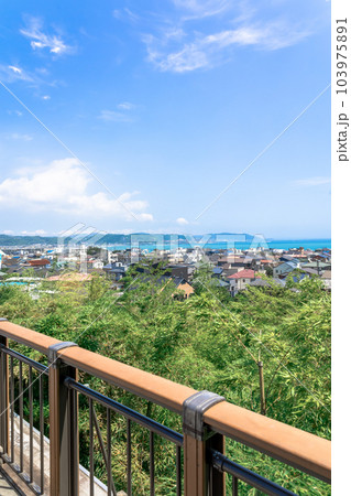 鎌倉市 長谷寺 見晴らし台からの眺望 鎌倉市 長谷寺 見晴らし台からの眺望 103975891