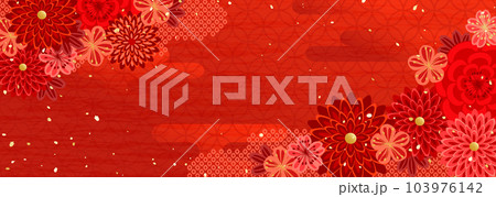 着物やかんざしのような和風花柄のベクター背景素材 着物やかんざしのような和風花柄のベクター背景素材 103976142