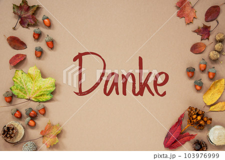 Autumn Background with Text Danke Autumn Background with Text Danke 103976999