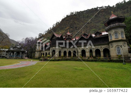 Rampur Palace at Rampur Bushahr in Shimla, Himachal Pradesh, India. Once served as the Winter Capital of the former princely state of Bushahr Rampur Palace at Rampur Bushahr in Shimla, Himachal Pradesh, India. Once served as the Winter Capital of the former princely state of Bushahr 103977422