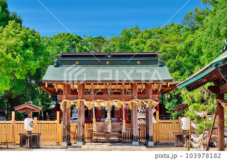伊賀八幡宮の幣殿:愛知県岡崎市 伊賀八幡宮の幣殿:愛知県岡崎市 103978182