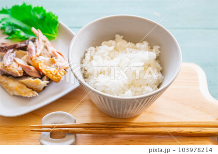 ご飯と焼き魚のほぐし身 ご飯と焼き魚のほぐし身 103978214