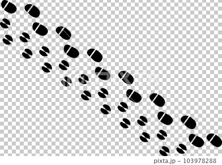 Illustration of santa and reindeer footprints Illustration of santa and reindeer footprints 103978288