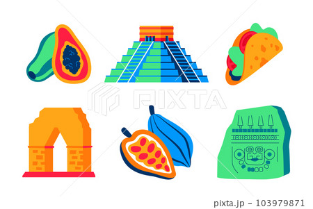 Ancient civilizations items - flat design style object set Ancient civilizations items - flat design style object set 103979871
