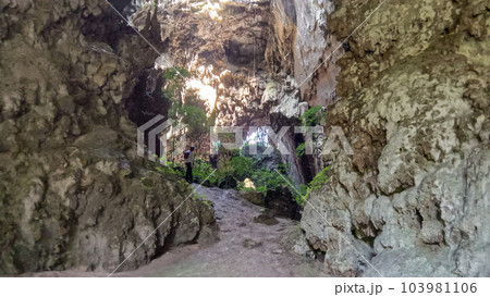 rock formations and caves at PETAR, Alto Ribeira Tourist State Park, in Sao Paulo, Brazil 103981106