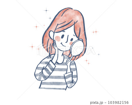 鏡を見る女性 鏡を見る女性 103982156