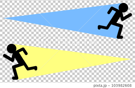 全速でダッシュして走っている人物イラスト 全速でダッシュして走っている人物イラスト 103982608
