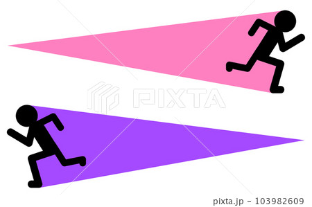 全速でダッシュして走っている人物イラスト 103982609