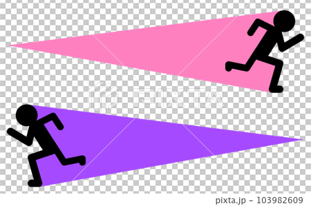 全速でダッシュして走っている人物イラスト 103982609