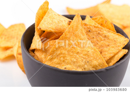 Corn nachos chips 103983680