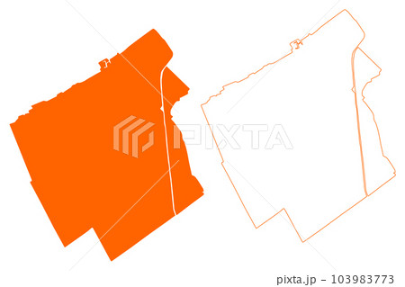 Rijswijk municipality (Kingdom of the Netherlands, Holland, South Holland or Zuid-Holland province) map vector illustration, scribble sketch Ryswick map 103983773