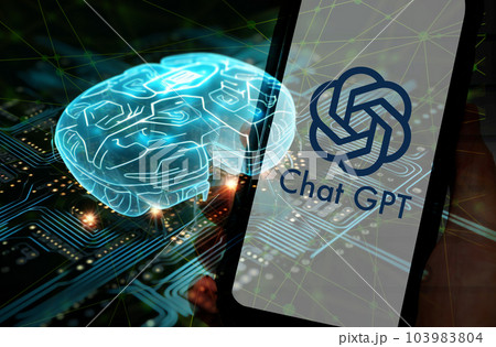 Chat GPT、チャットGPT、テキスト生成AI、対話型AI、人工知能チャットボット Chat GPT、チャットGPT、テキスト生成AI、対話型AI、人工知能チャットボット 103983804