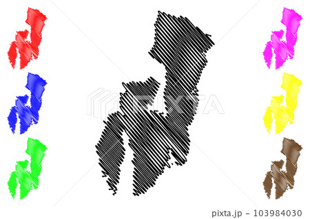 Flakstadoya island (Kingdom of Norway, Lofoten archipelago) map vector illustration, scribble sketch Flakstadoya map Flakstadoya island (Kingdom of Norway, Lofoten archipelago) map vector illustration, scribble sketch Flakstadoya map 103984030