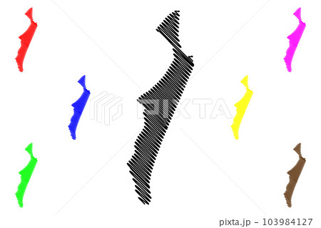 Fraser island (Queensland, Commonwealth of Australia) map vector illustration, scribble sketch K'gari or Gari map Fraser island (Queensland, Commonwealth of Australia) map vector illustration, scribble sketch K'gari or Gari map 103984127