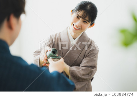 女将　色無地　着物　　 103984774