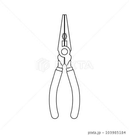 Metal Long Nose Pliers Vector Stock Vector (Royalty Free) 1959831487 |  Shutterstock