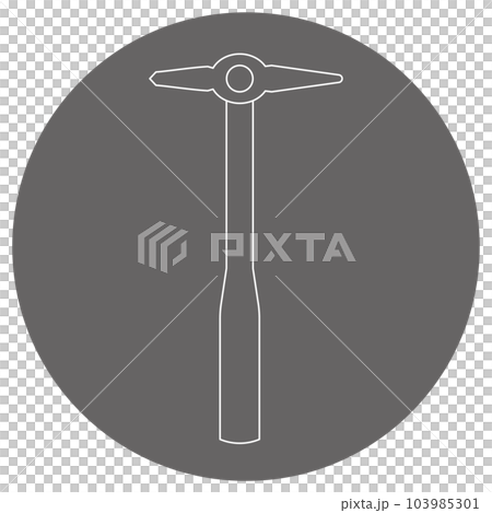 Gray back illustration _ welding hammer 103985301