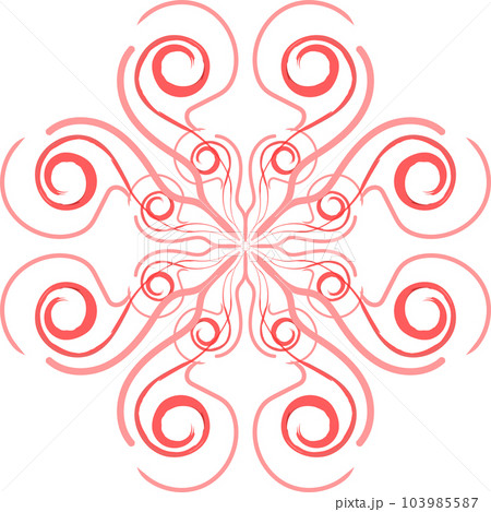 Mandala pattern. Round abstract shape for coloring. Decorative element. 103985587