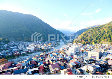 岐阜県飛騨市_神岡城から北西側風景11 103985764