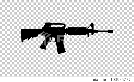 M4A1 assault automatic rifle vector icon - Stock Illustration ...