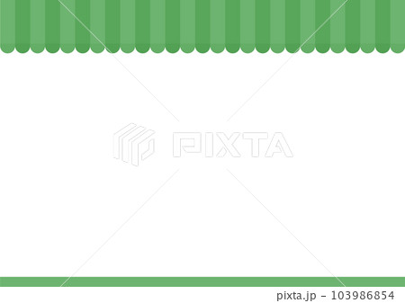 緑色のシェードのかわいい背景・フレーム素材 - カフェ・ポップアップショップ・マルシェのイメージ 緑色のシェードのかわいい背景・フレーム素材 - カフェ・ポップアップショップ・マルシェのイメージ 103986854