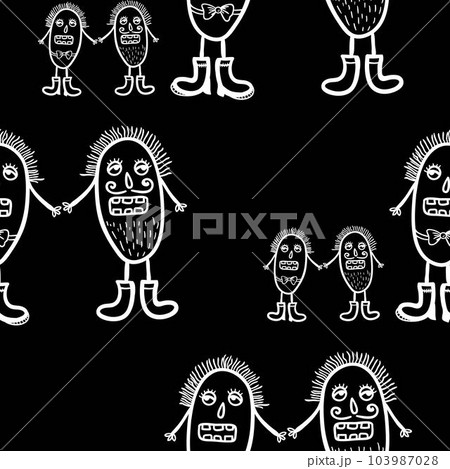 Microbes seamless pattern.のイラスト素材 [103987028] - PIXTA