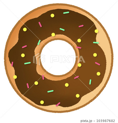Chocolate Doughnut with colorful sprinkle 103987682