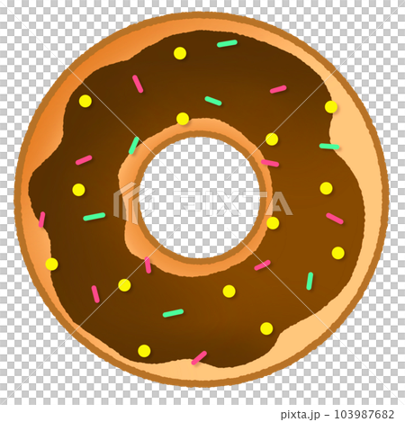Chocolate Doughnut with colorful sprinkle Chocolate Doughnut with colorful sprinkle 103987682