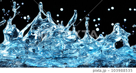 Hyaluron And Collagen Serum water Gel against black background. Splashing of Hyaluron gel. Liquid hyaluronic acid gel splash or Cosmetic lotion Gel texture on black. skincare product. Science and tech Hyaluron And Collagen Serum water Gel against black background. Splashing of Hyaluron gel. Liquid hyaluronic acid gel splash or Cosmetic lotion Gel texture on black. skincare product. Science and tech 103988535