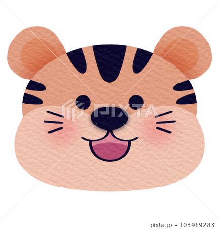 Cute tiger face smiling Cute tiger face smiling 103989283