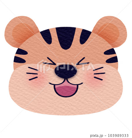 Tiger face full of happiness Tiger face full of happiness 103989333