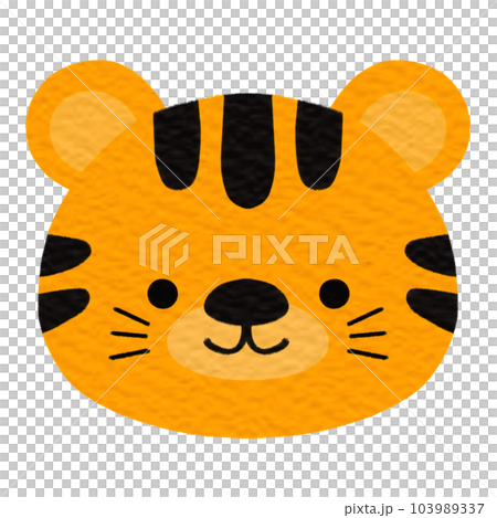 Cute tiger face big nose 103989337