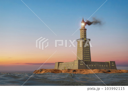 Lighthouse of Alexandria on Pharos island 103992115