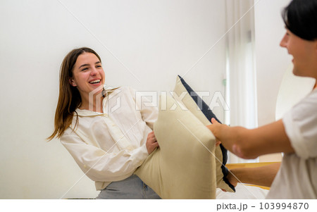 Romantic young people spending vacation time together at home Romantic young people spending vacation time together at home 103994870