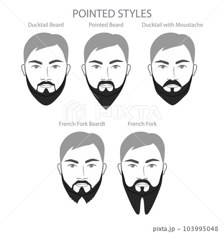 Set of Pointed Beard and mustache with name のイラスト素材 103995048 PIXTA Set of Pointed Beard and mustache with name のイラスト素材 103995048 PIXTA