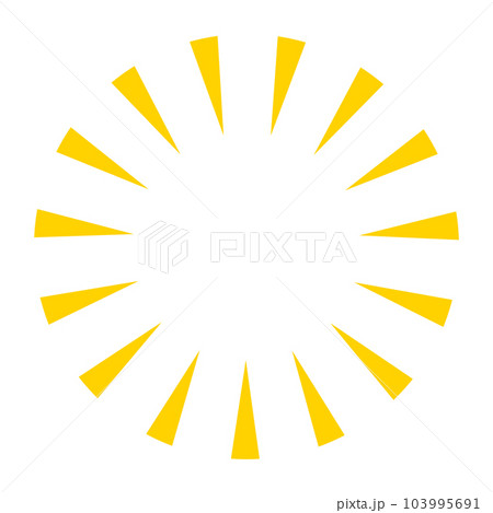 シンプルな円形の集中線 103995691