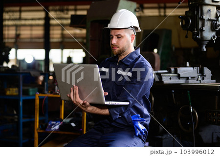 Maintenance engineer worker working at manufacturing plant factory Maintenance engineer worker working at manufacturing plant factory 103996012