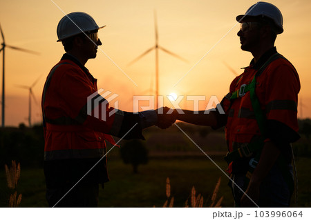 Engineer working with confident. Worker outdoor working. Mega project construction. 103996064