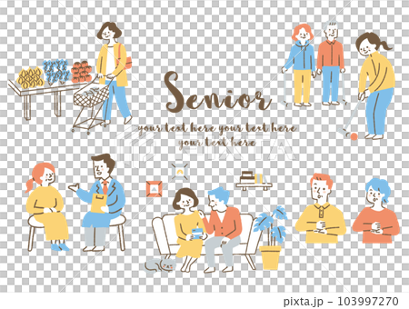 シニア世代のライフスタイル_色 シニア世代のライフスタイル_色 103997270