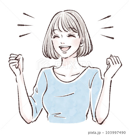 喜ぶ / 大喜び / やったー / 嬉しい / ハッピー / 笑う / 笑顔 / 楽しい / 幸せ 喜ぶ / 大喜び / やったー / 嬉しい / ハッピー / 笑う / 笑顔 / 楽しい / 幸せ 103997490