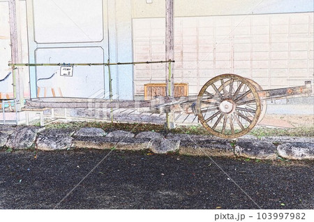 荷物運搬の大八車1 荷物運搬の大八車1 103997982