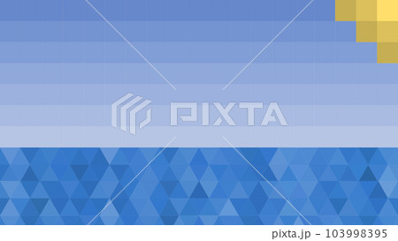 三分割構図の抽象的な空と海 103998395