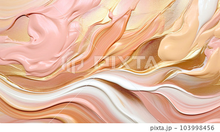 ピンク色の塗料と金の高級感のある背景「AI生成画像」 ピンク色の塗料と金の高級感のある背景「AI生成画像」 103998456