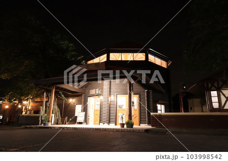 夜のJR東日本八高線明覚駅 夜のJR東日本八高線明覚駅 103998542