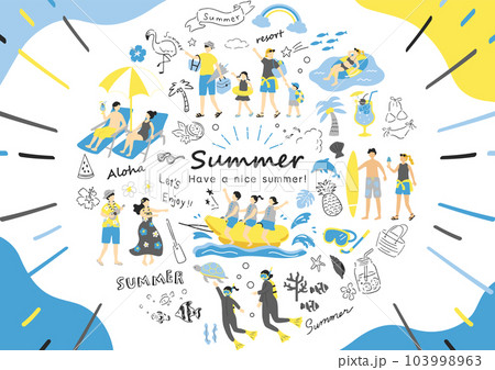 夏を楽しむ人達 夏を楽しむ人達 103998963