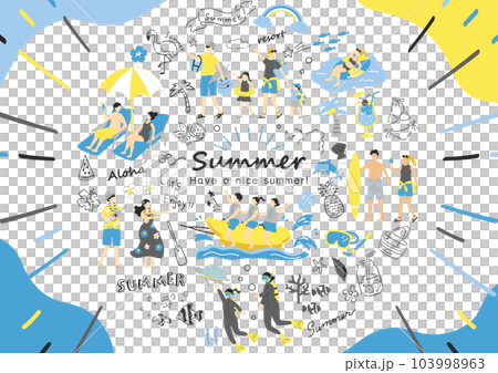夏を楽しむ人達 夏を楽しむ人達 103998963