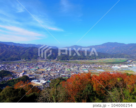 冨士山展望台より望む大洲盆地(愛媛県大洲市) 104000254